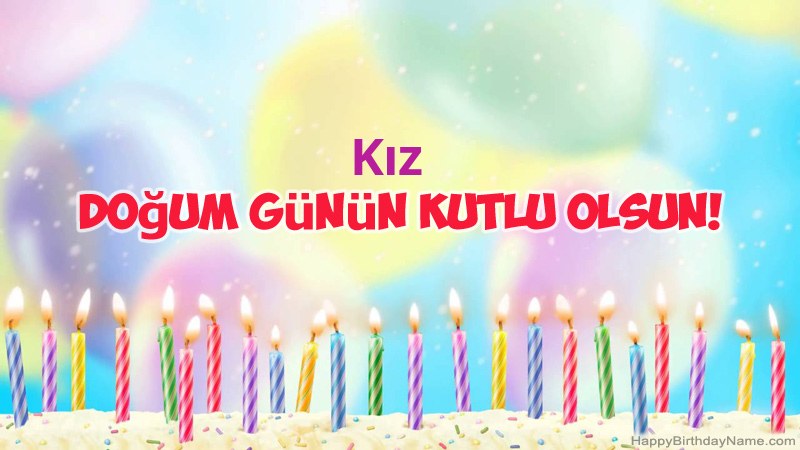 Funny Happy Birthday kartları Kız
