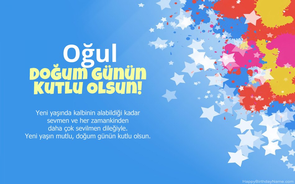 Doğum günü için tebrikler Oğul