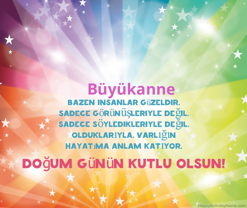 Güzel doğum günü kartları Büyükanne