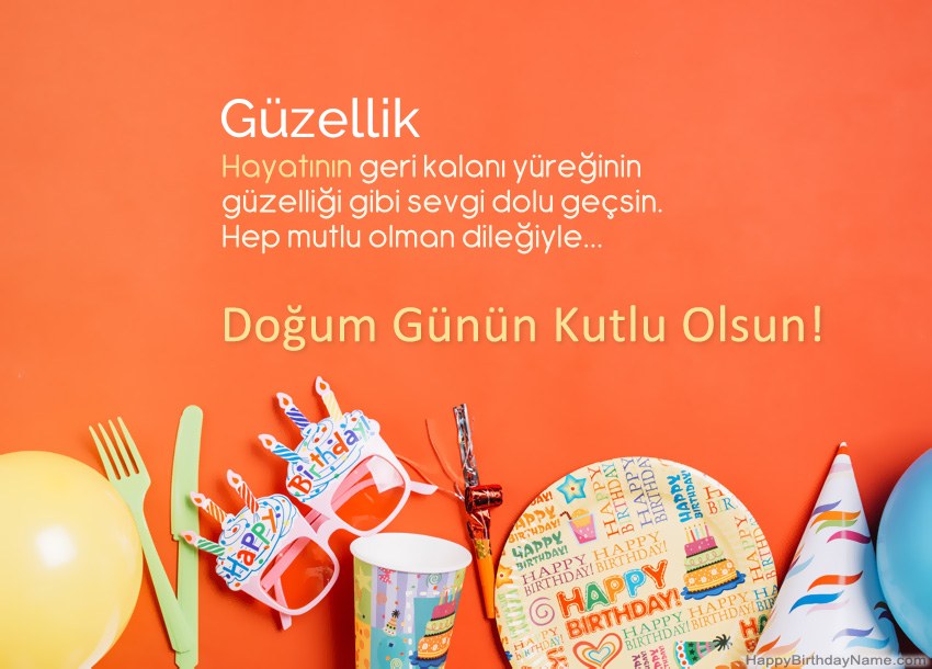 Güzellik Doğum Günün Kutlu Olsun kartları