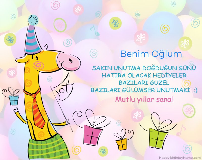 Doğum Günün Kutlu Olsun Tebrikler Benim Oğlum