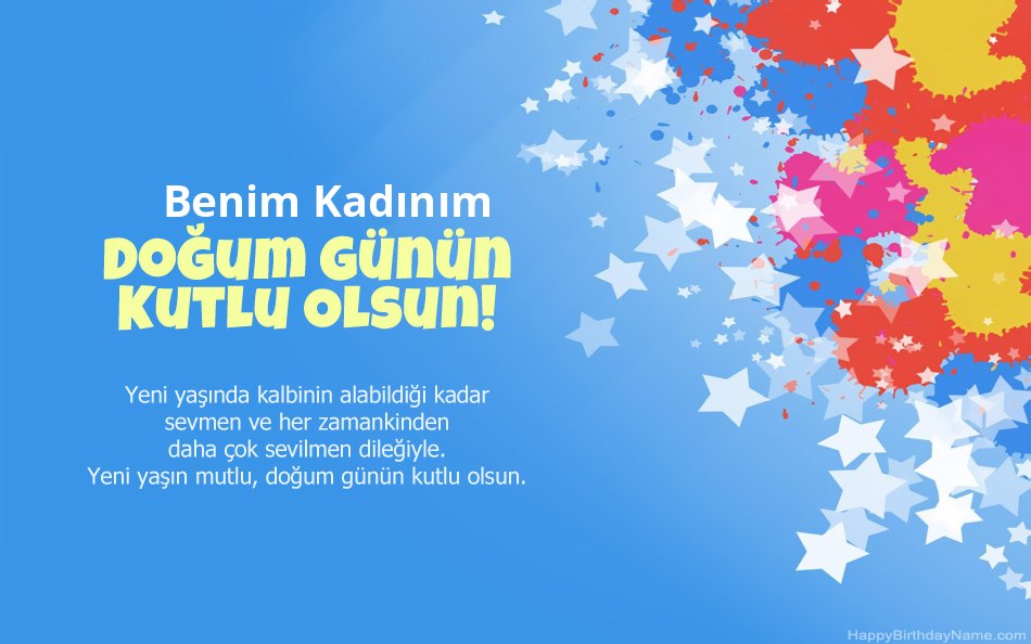 Doğum günü için tebrikler Benim Kadınım