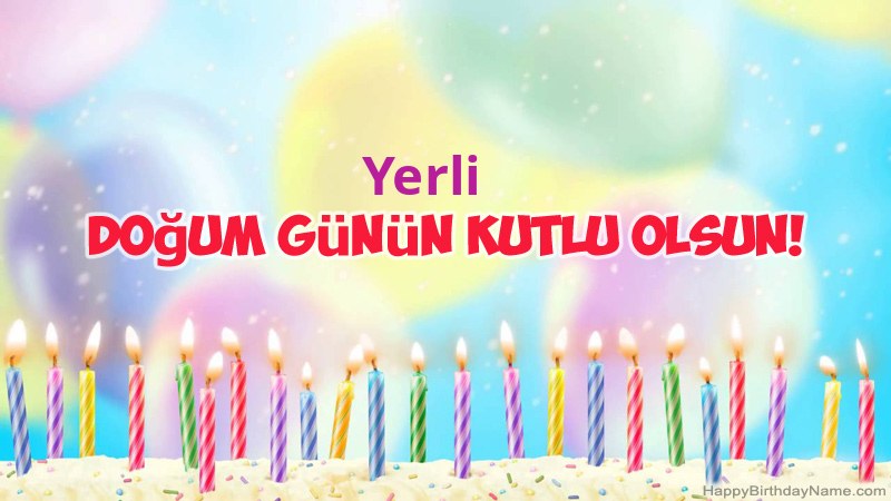 Funny Happy Birthday kartları Yerli
