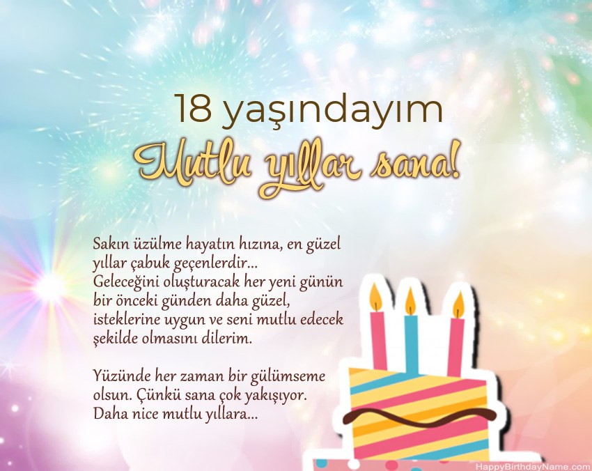 Ayette 18 yaşında kız Doğum Günün Kutlu Olsun