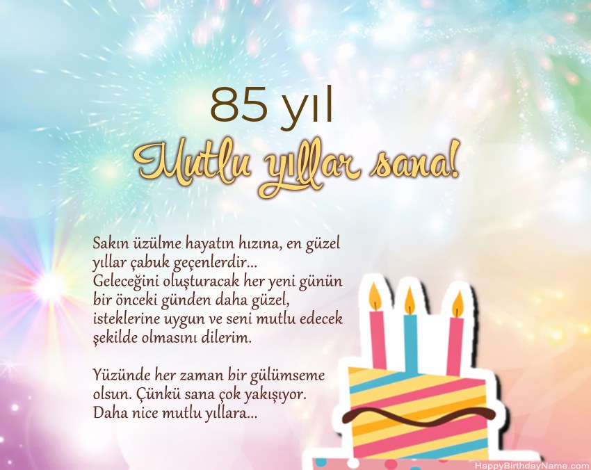 Ayette 85 yaşında kadın Doğum Günün Kutlu Olsun