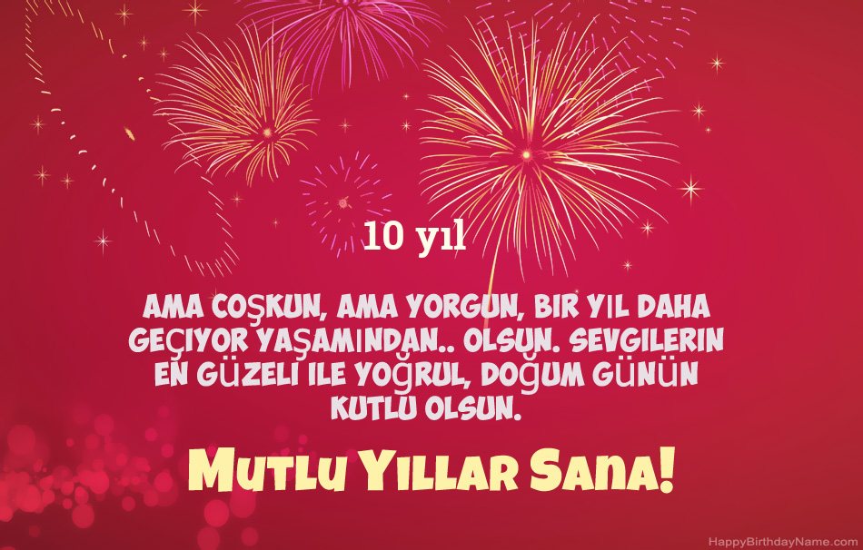 10 yaşında erkek Doğum Günün Kutlu Olsun, güzel şiirler