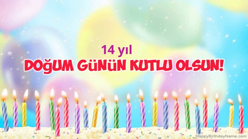 Funny Happy Birthday kartları 14 yaşında erkek