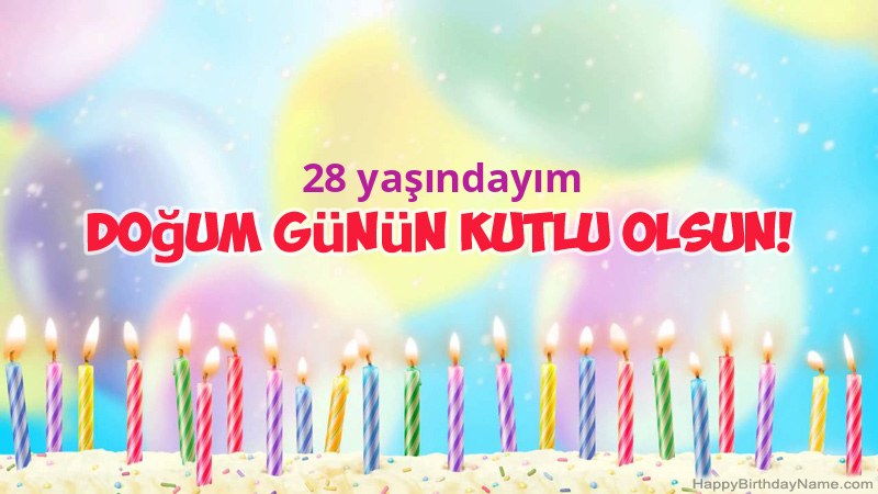 Funny Happy Birthday kartları 28 yaşında erkek
