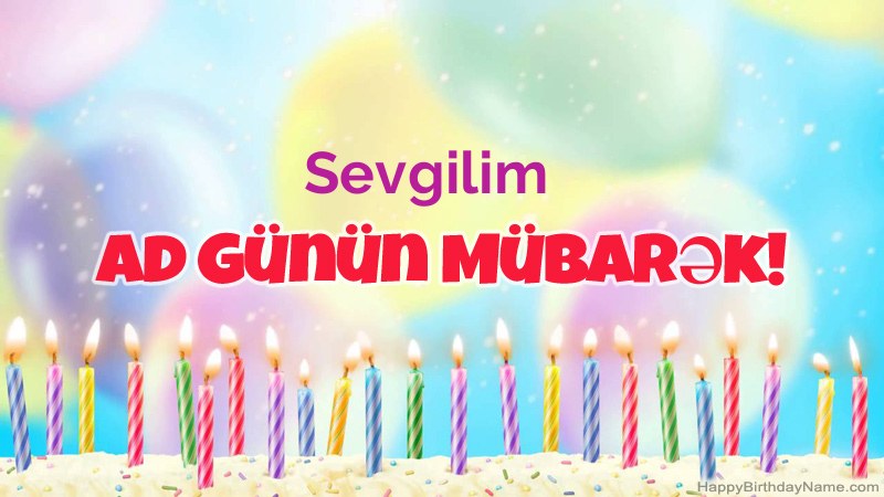 Funny Happy Birthday kartları Sevgilim
