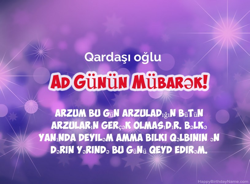 Müqəddəs Doğum Qardaşı oğlu üçün gözəl şəkillər