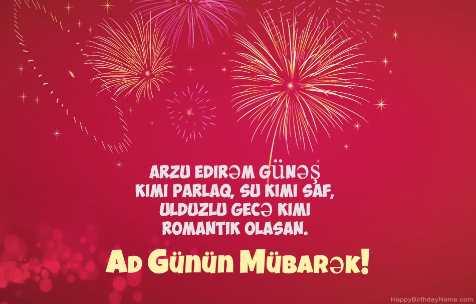 Ad günün mübarək, gözəl şeirlər