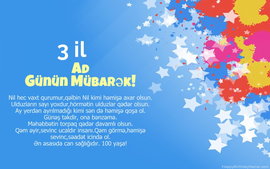 Ad günü 3 yaşında qız təbrik edirik