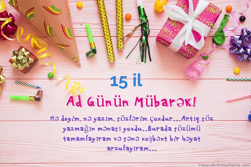 Müqəddəs Doğum günü kartını 15 yaşında qız pulsuz yükləyin