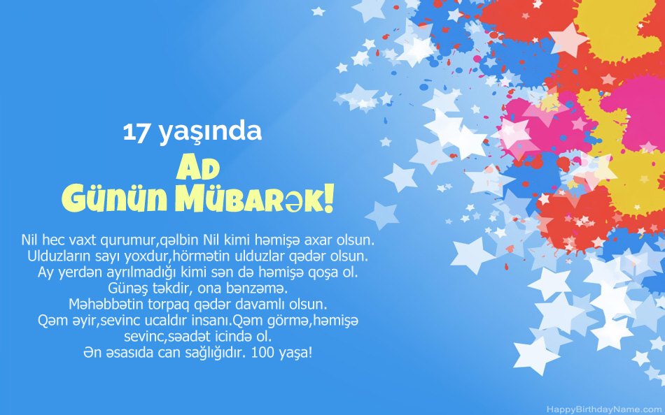 Ad günü 17 yaşında qız təbrik edirik Ad günü 17 yaşında qız təbrik edirik