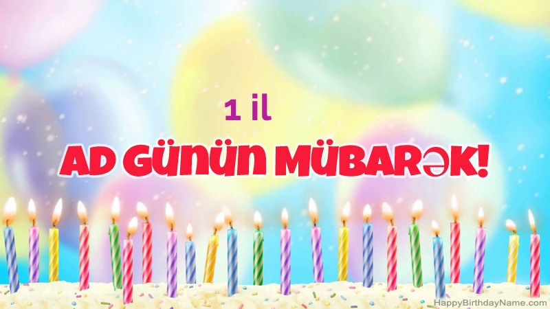 Funny Happy Birthday kartları 1 yaşlı oğlan