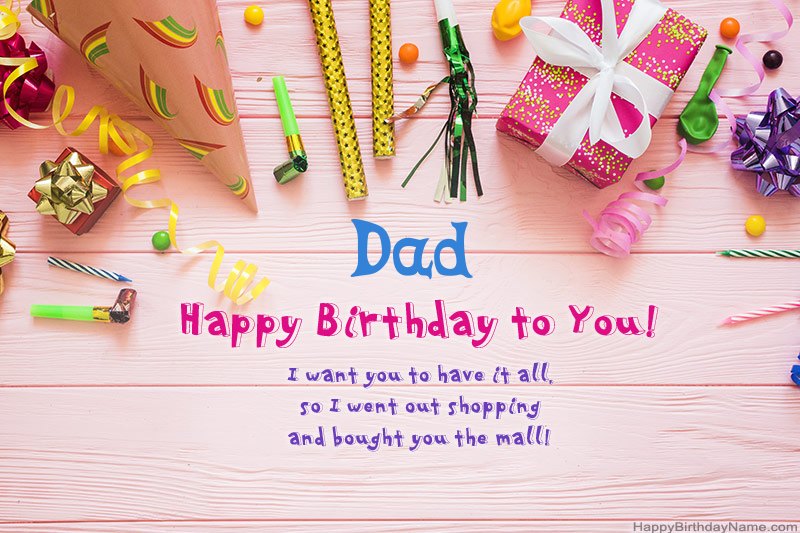 Download Happy Birthday card Dad free