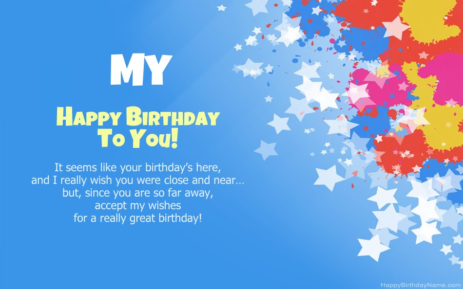 Congratulations on the birthday My