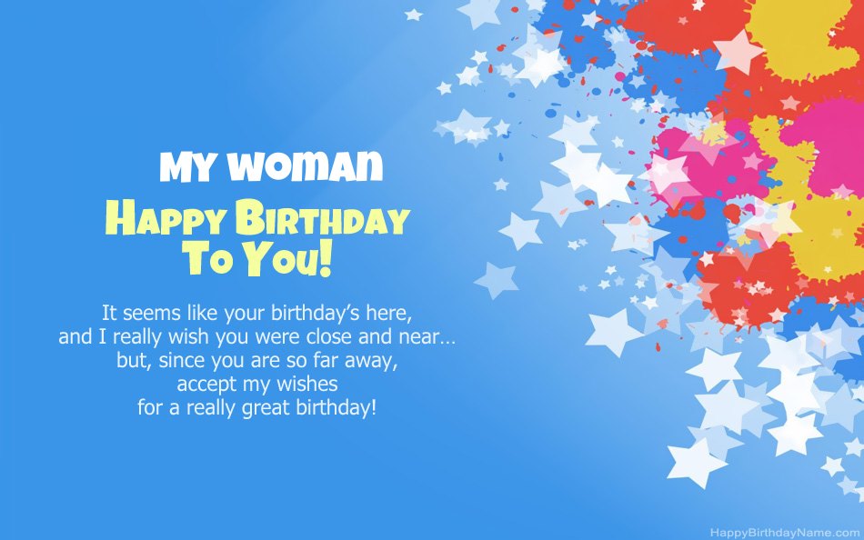 Congratulations on the birthday My woman Congratulations on the birthday My woman