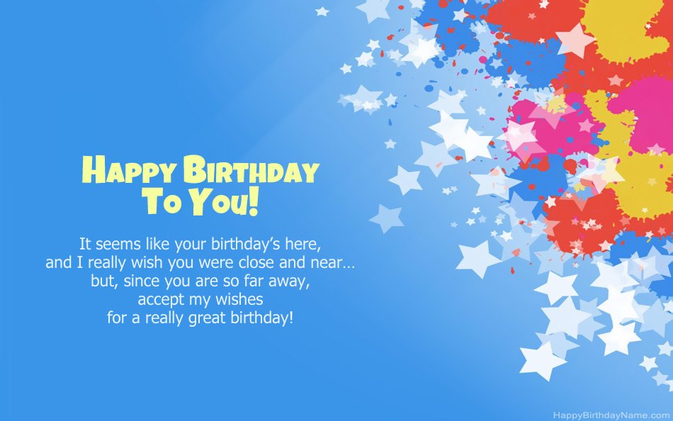 Congratulations on the birthday