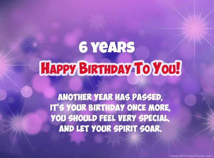 Beautiful pictures for Happy Birthday 6 years old boy