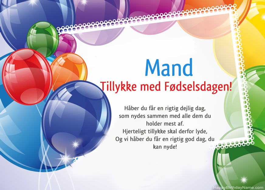 Mand Tillykke med fødselsdagen!