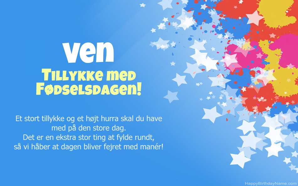 Tillykke med fødselsdagen Ven