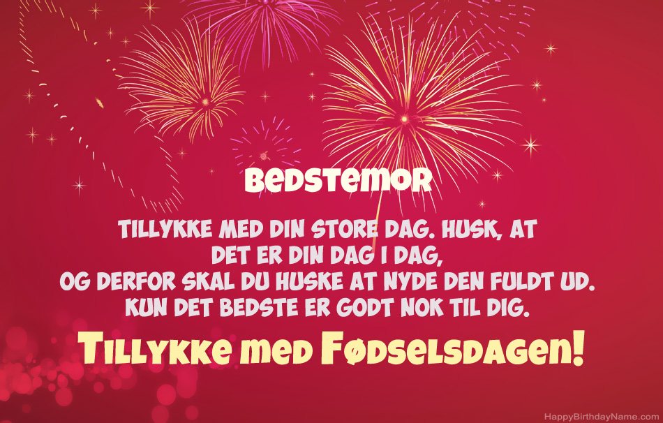 Bedstemor Tillykke med fødselsdagen, smukke digte