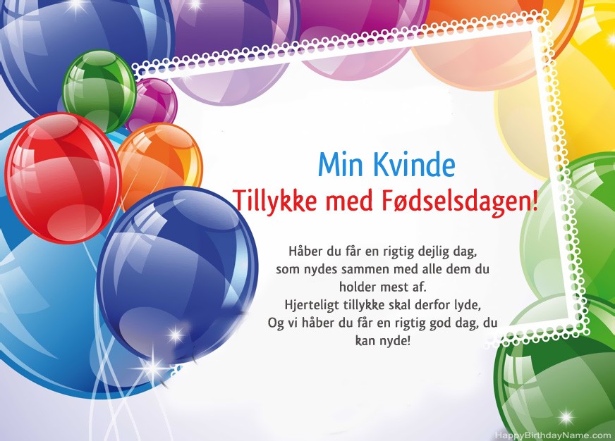 Min Kvinde Tillykke med fødselsdagen!