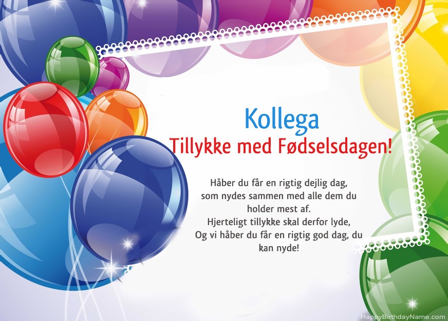 Kollega Tillykke med fødselsdagen!