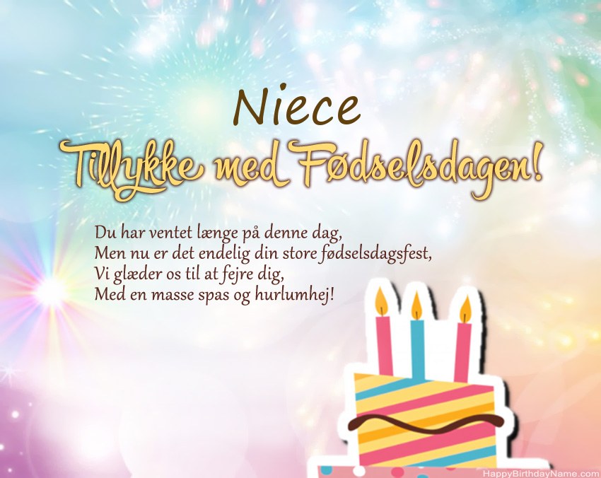 Niece Tillykke med fødselsdagen i vers