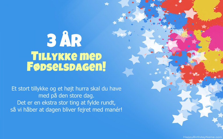 Tillykke med fødselsdagen 3 år gammel pige