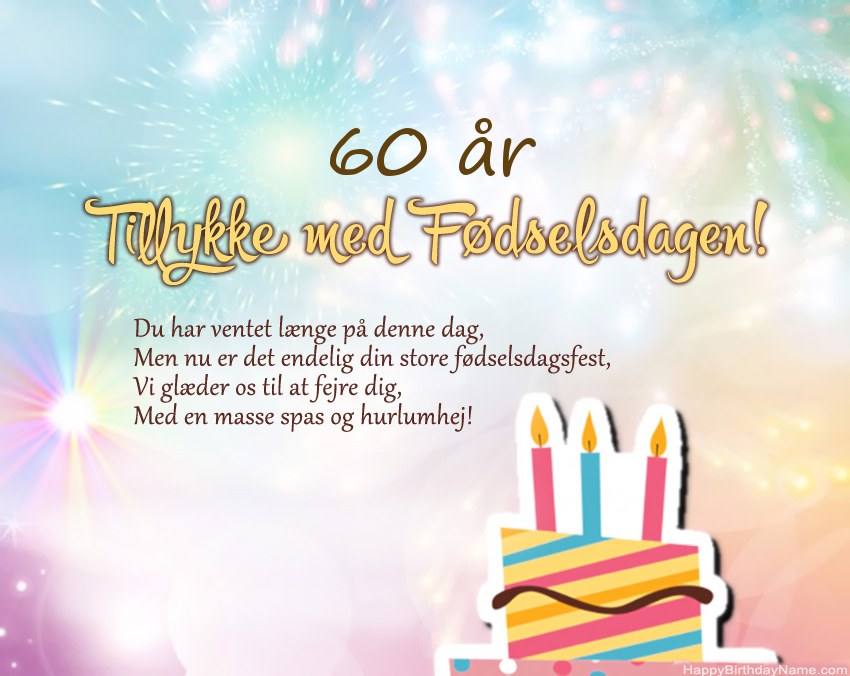 60 år gammel kvinde Tillykke med fødselsdagen i vers