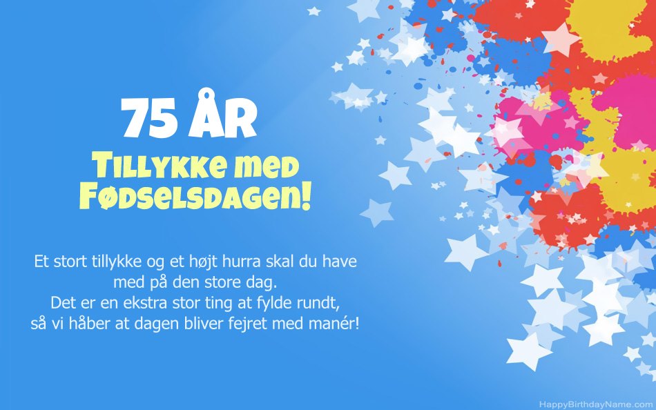 Tillykke med fødselsdagen 75 år gammel kvinde