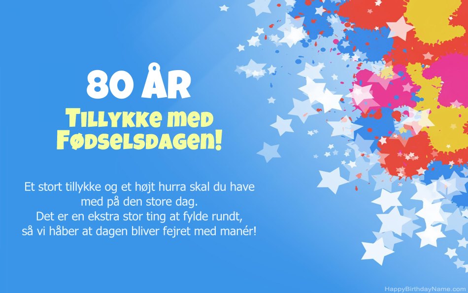 Tillykke med fødselsdagen 80 år gammel kvinde