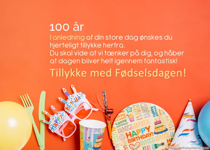 100 år gammel kvinde Tillykke med fødselsdagskort