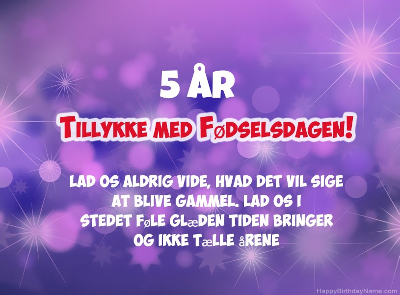 Smukke billeder til Happy Birthday 5 år gammel dreng