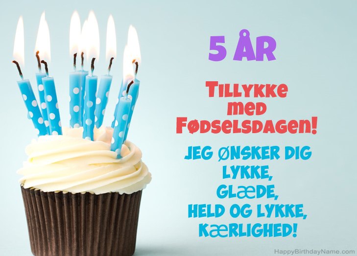 Tillykke med tillykke med fødselsdagen 5 år gammel dreng