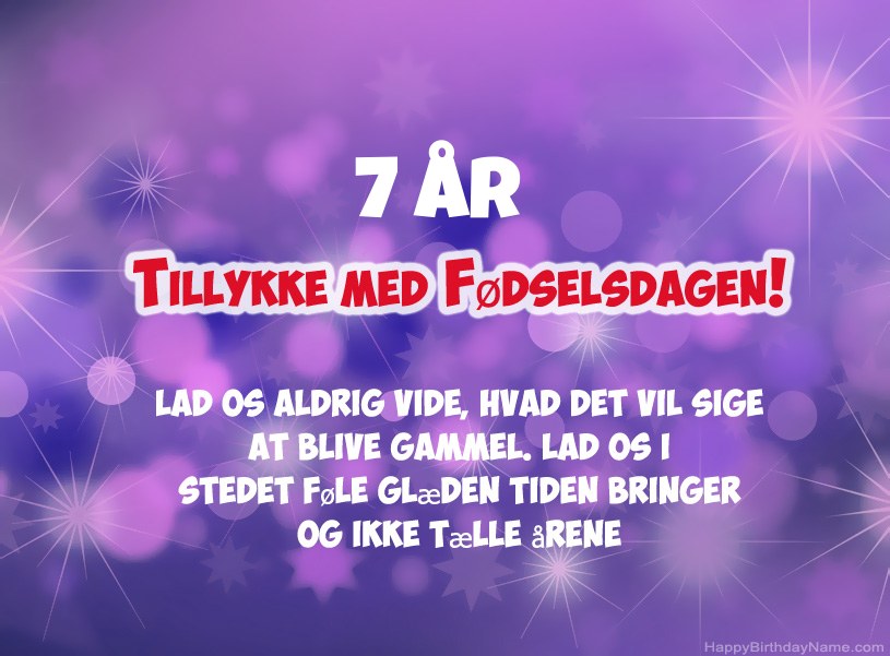 Smukke billeder til Happy Birthday 7 år gammel dreng