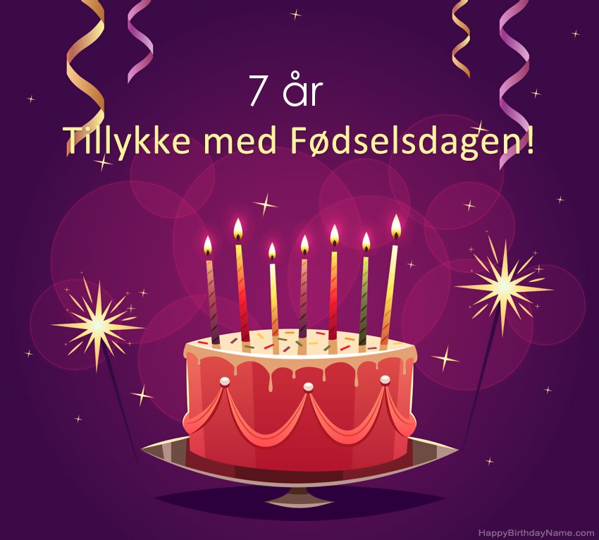 Sjove hilsener til Happy Birthday 7 år gammel dreng-billeder