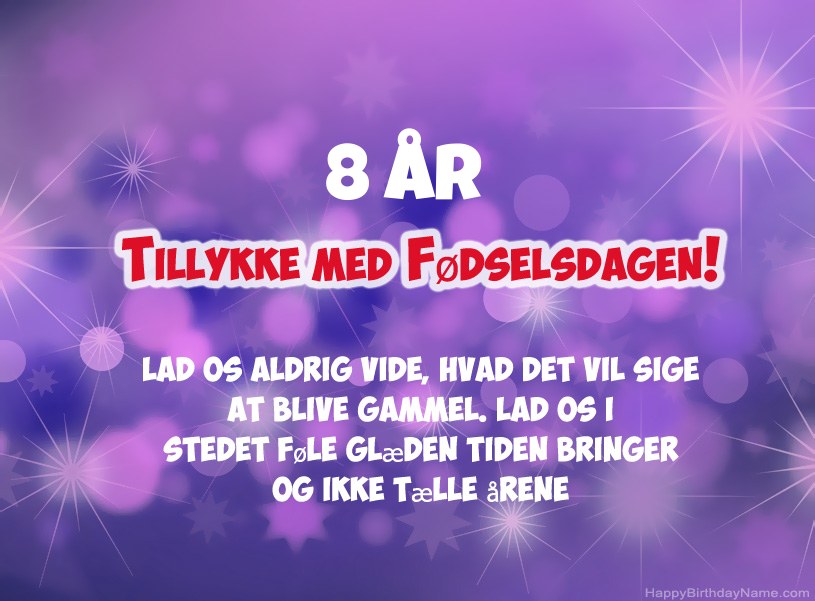 Smukke billeder til Happy Birthday 8 år gammel dreng