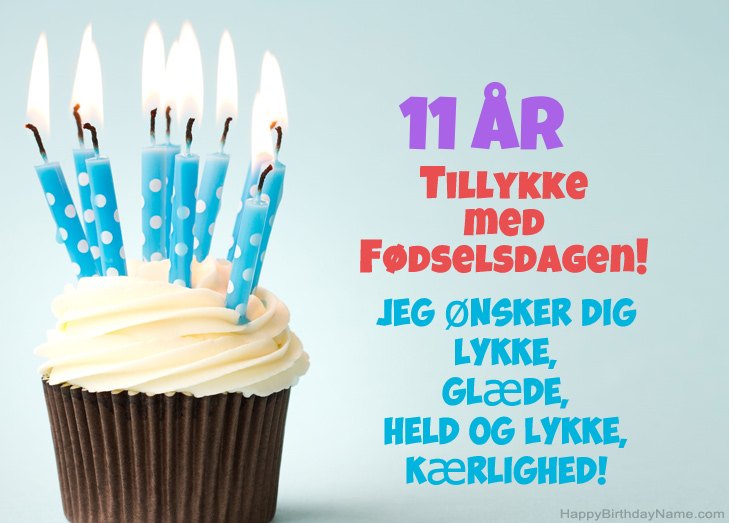 Tillykke med tillykke med fødselsdagen 11 år gammel dreng
