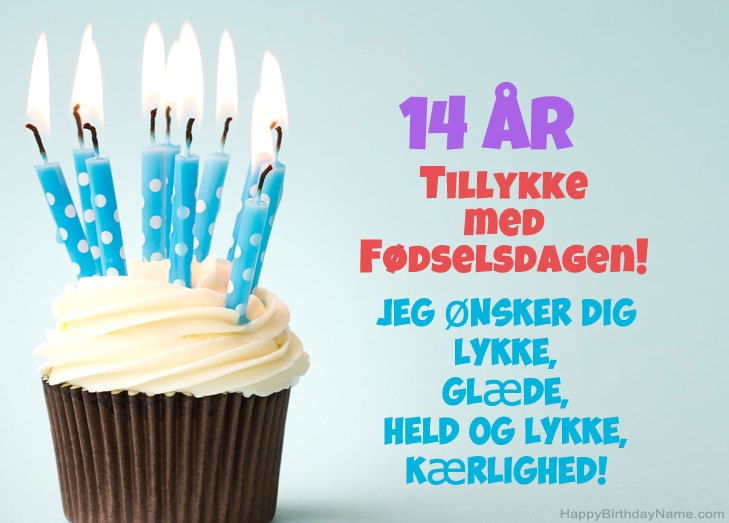 Tillykke med tillykke med fødselsdagen 14 år gammel dreng