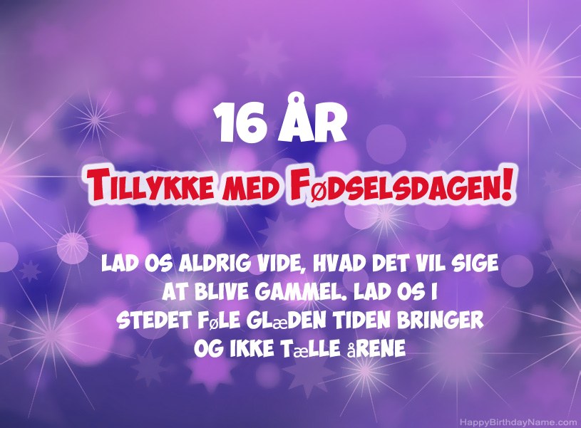 Smukke billeder til Happy Birthday 16 år gammel fyr