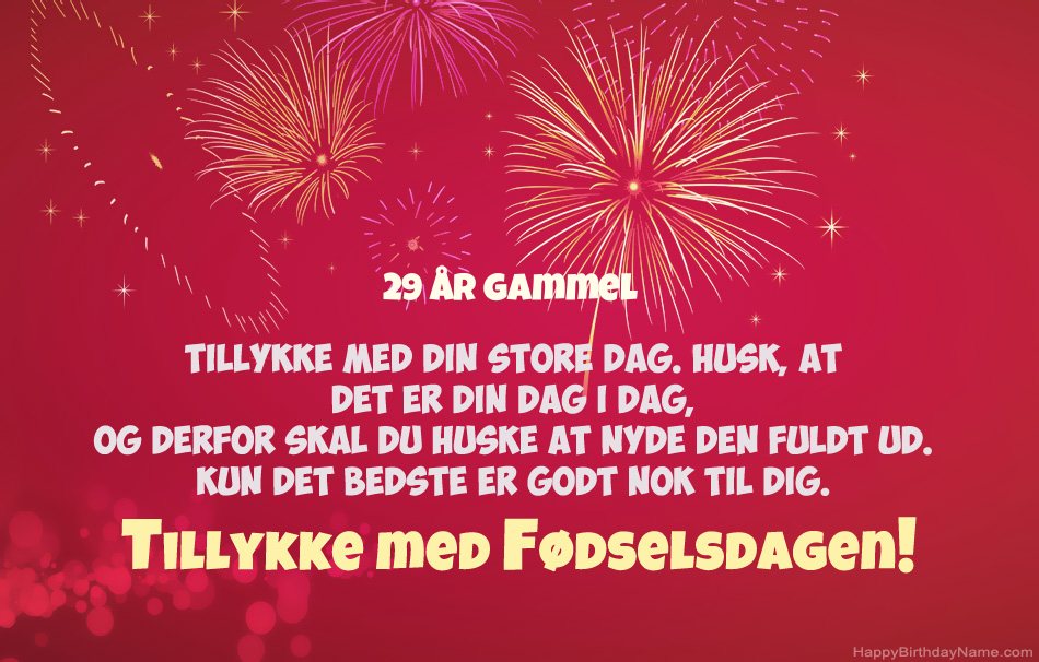 29 år gammel mand Tillykke med fødselsdagen, smukke digte