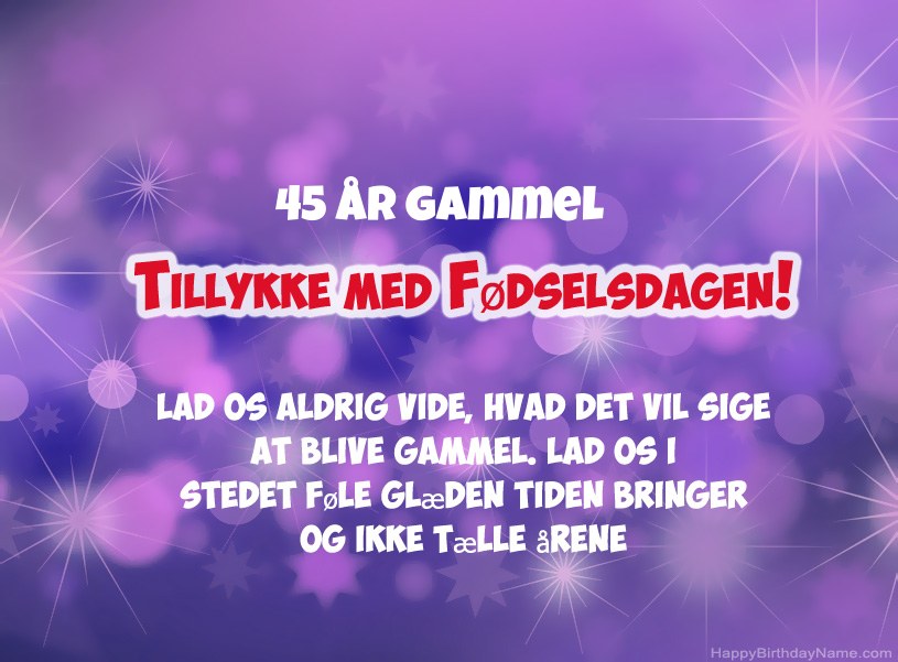 Smukke billeder til Happy Birthday 45 år gammel mand