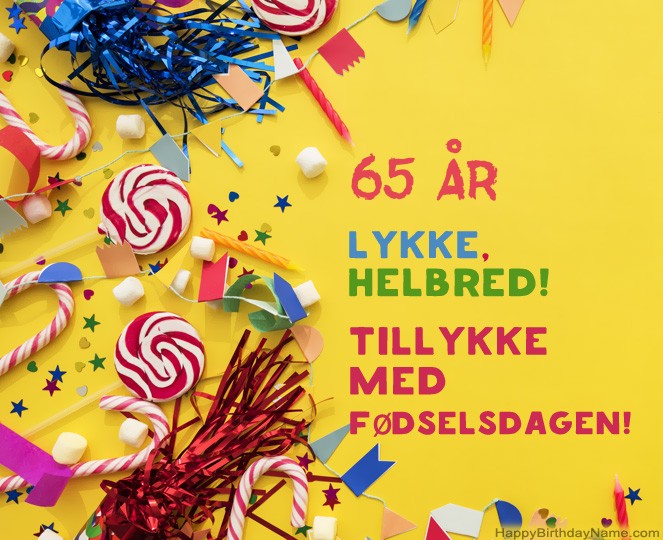 65 år gammel mand Tillykke med fødselsdagen