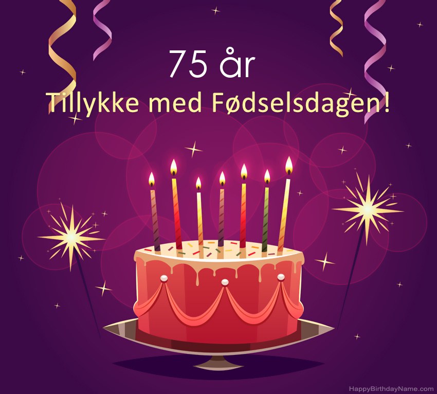 Sjove hilsener til Happy Birthday 75 år gammel mand-billeder