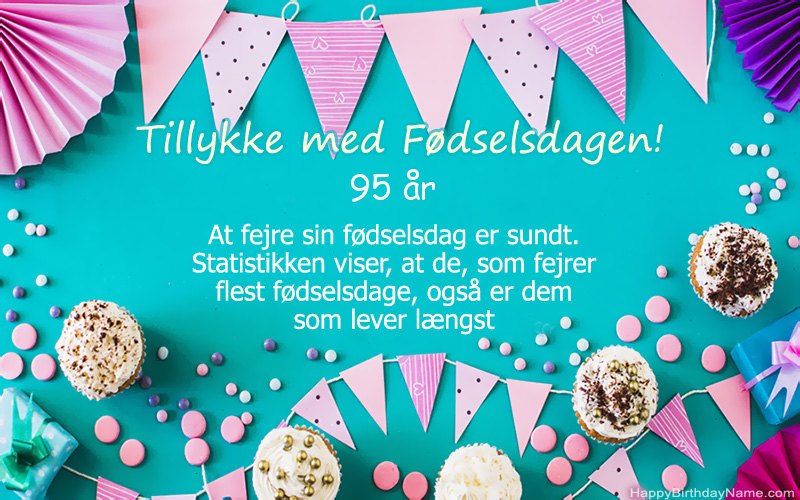 Tillykke med fødselsdagen 95 år gammel mand, smukke billeder