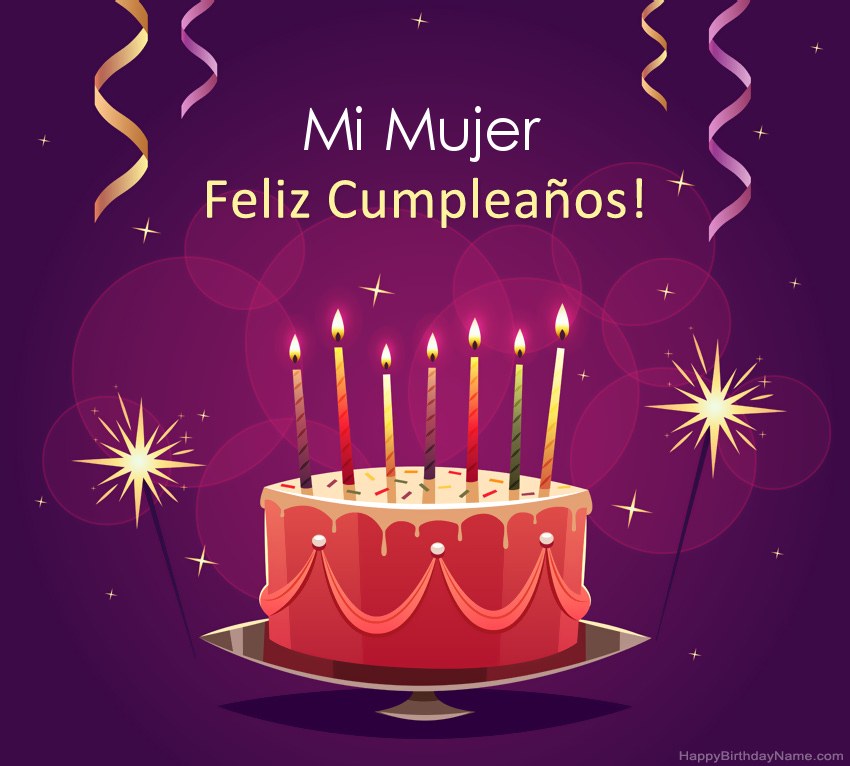 Saludos graciosos para feliz cumpleaños Mi Mujer fotos