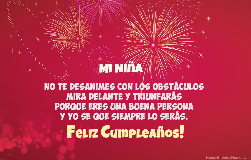 Mi Niña Feliz cumpleaños, hermosos poemas